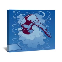 Diving Athlete Wall Art 23263163