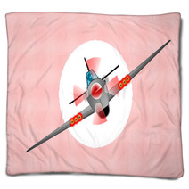 Diving Fighter Plane Blankets 119710801