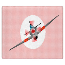 Diving Fighter Plane Rugs 119710801