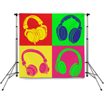 DJ Headphones POP Design Backdrops 49902897