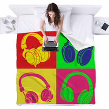 DJ Headphones POP Design Blankets 49902897