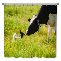 Dog Meets A Cow At Countryside Bath Decor 67248677