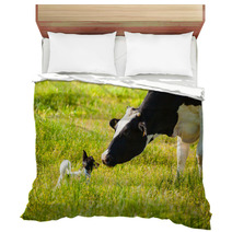 Dog Meets A Cow At Countryside Bedding 67248677