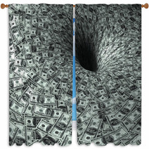 Dollar's Flow In Black Hole Window Curtains 10265039