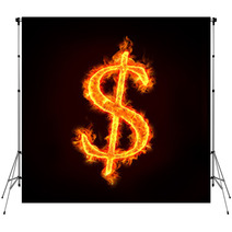 Dollar Sign In Fire Backdrops 38348001