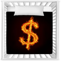 Dollar Sign In Fire Nursery Decor 38348001