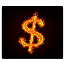 Dollar Sign In Fire Rugs 38348001