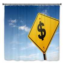 Dollars Ahead. Yellow Traffic Sign. Bath Decor 66046070