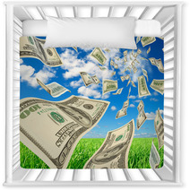 Dollars On Background Sky And Herbs. Nursery Decor 50028180