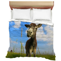 Donkey In A Field In Sunny Day Bedding 84570753