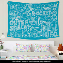 Doodle Space Element Wall Art 65578754