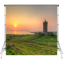 Doonagore Castle At Sunset - Ireland Backdrops 31971180