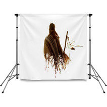 Double Exposure Of Native American Indian Woman And Braches In S Backdrops 118843295