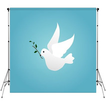 Dove With Olive Branch Backdrops 52167682
