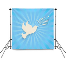Dove With Olive Branch Backdrops 70750640