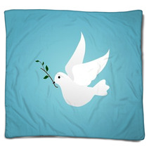Dove With Olive Branch Blankets 52167682