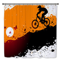 Downhill Abstract Background Bath Decor 68375032
