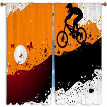 Downhill Abstract Background Window Curtains 68375032