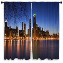 Downtown Chicago Window Curtains 3048614