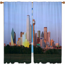 Downtown Dallas, Texas Window Curtains 2328454