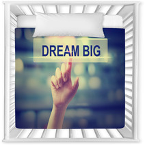 Dream Big Concept With Hand Pressing A Button Nursery Decor 95848289