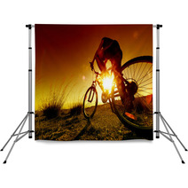 Dreamy Sunset And Healthy LifeFields And Bicycle Backdrops 63593672