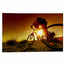 Dreamy Sunset And Healthy LifeFields And Bicycle Rugs 63593672