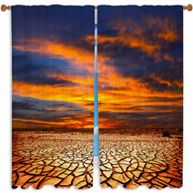 Drought Land Window Curtains 30318977