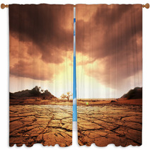 Drought Land Window Curtains 60917713