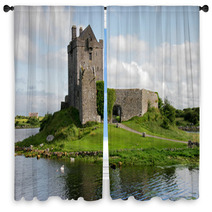 Dunguaire Castle, Kinvara Bay, Galway, Ireland Window Curtains 14798272