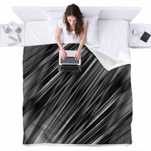 Dynamic Black And White Lines Blankets 67406852