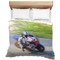 Dynamic Motorbike Racing Bedding 123298829