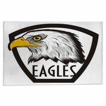 Eagle Bird Bald Eagle Head White America Usa Cartoon American Head Hunter 4 July Word Name Letters Peek Up Icon Rugs 167691832