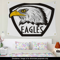 Eagle Bird Bald Eagle Head White America Usa Cartoon American Head Hunter 4 July Word Name Letters Peek Up Icon Wall Art 167691832