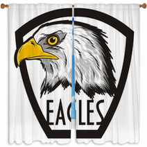 Eagle Bird Bald Eagle Head White America Usa Cartoon American Head Hunter 4 July Word Name Letters Peek Up Icon Window Curtains 167691832