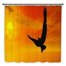 Eagle By Sunset - 3D Render Bath Decor 50609549