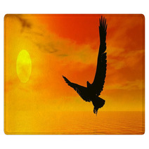 Eagle By Sunset - 3D Render Rugs 50609549