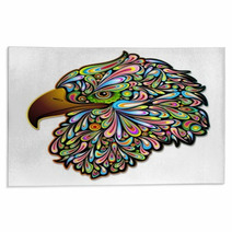 Eagle Hawk Psychedelic Art Design-Aquila Falco Psichedelico Rugs 47799476