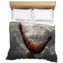 Eagle In Flight Above The Clouds Bedding 65332352