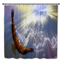 Eagle In Flight Above Tyhe Clouds Bath Decor 109973070