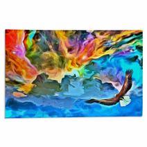 Eagle In Heavens Painting Rugs 103961685