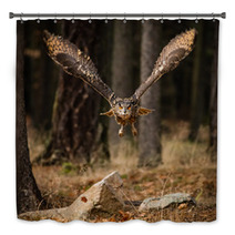 Eagle Owl Swoops In Low Hunting Bath Decor 123999801