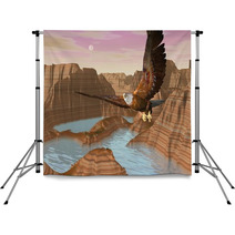 Eagle Upon Canyons - 3D Render Backdrops 54544583