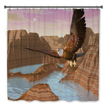 Eagle Upon Canyons - 3D Render Bath Decor 54544583