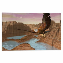 Eagle Upon Canyons - 3D Render Rugs 54544583