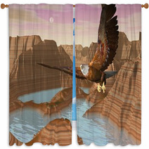 Eagle Upon Canyons - 3D Render Window Curtains 54544583