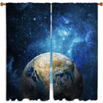 Earth And Galaxy Window Curtains 51146793