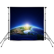 Earth Sunrise North America With Light Clouds Backdrops 52941997