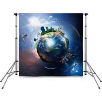 Earth With The Different Elements Backdrops 33442661
