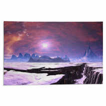 Earthquake Chasm On Alien Ice Planet Rugs 26231403